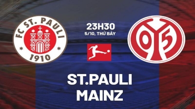 Soi kèo bóng đá - St. Pauli vs Mainz lúc 23h30 ngày 5/10